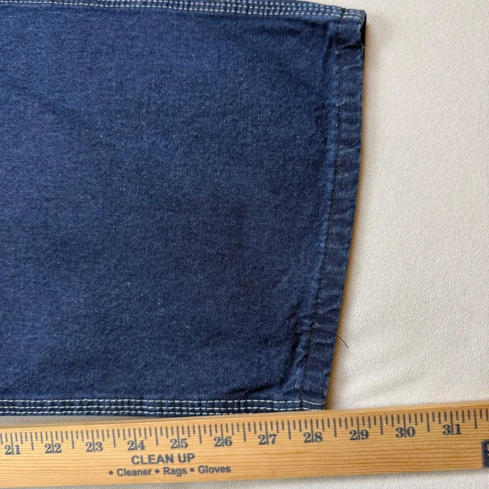 Key Imperial Mens Denim Bib Overalls Indigo Blue Workwear 44x28 FS 2557 Cotton